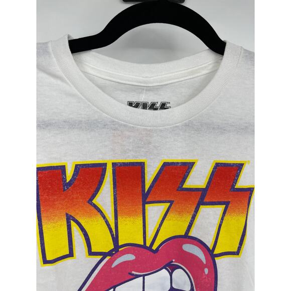 Kiss Alive White Pink Lips Graphic Tee TShirt Short Sleeve Mens Size Large NEW - Picture 4 of 9